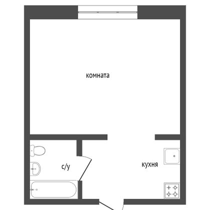Продажа 1-комнатной квартиры 17 м², 5/5 этаж