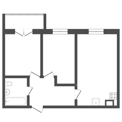 Продажа 2-комнатной квартиры 56,1 м², 2/19 этаж