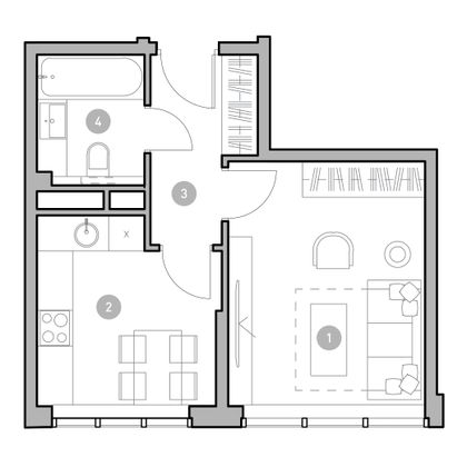 Продажа 1-комнатной квартиры 32,4 м², 3/28 этаж
