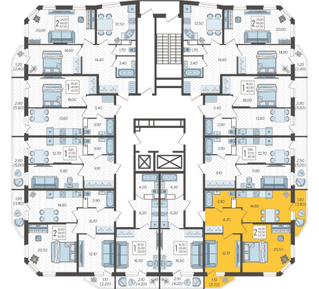 Продажа 2-комнатной квартиры 62,5 м², 5/16 этаж