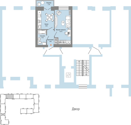 Продажа 1-комнатной квартиры 35 м², 8/8 этаж