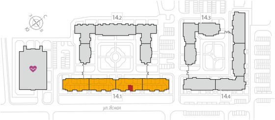 39,7 м², 1-комн. квартира, 2/8 этаж