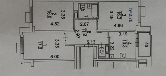 Продажа 3-комнатной квартиры 79 м², 10/14 этаж