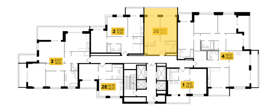 Продажа 2-комнатной квартиры 53,6 м², 28/29 этаж