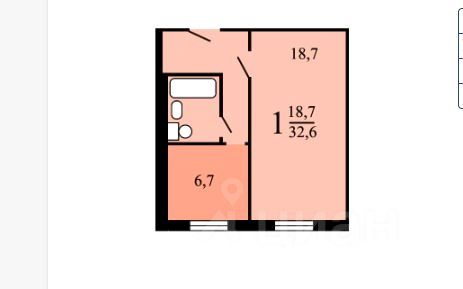 Продажа 1-комнатной квартиры 33 м², 2/9 этаж