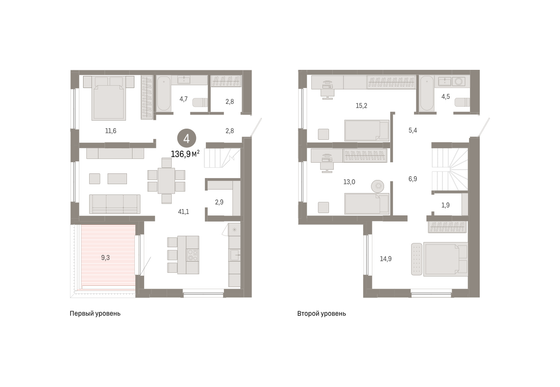 Продажа 4-комнатной квартиры 136,9 м², 15/15 этаж