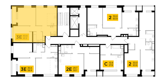 Продажа 3-комнатной квартиры 61,5 м², 8/12 этаж