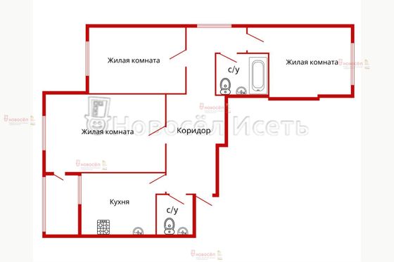 Продажа 3-комнатной квартиры 83 м², 7/22 этаж