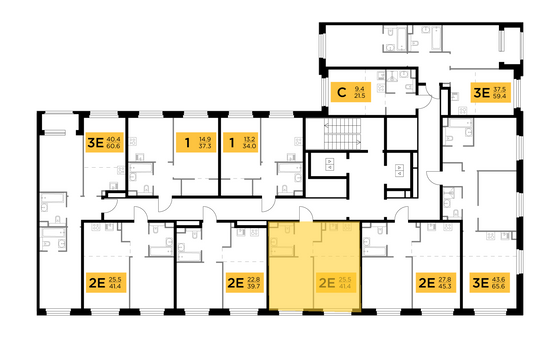 Продажа 2-комнатной квартиры 41,4 м², 3/23 этаж