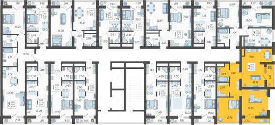 Продажа 3-комнатной квартиры 66,1 м², 3/19 этаж