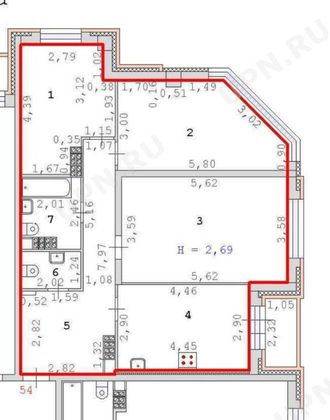 Продажа 3-комнатной квартиры 81 м², 9/16 этаж