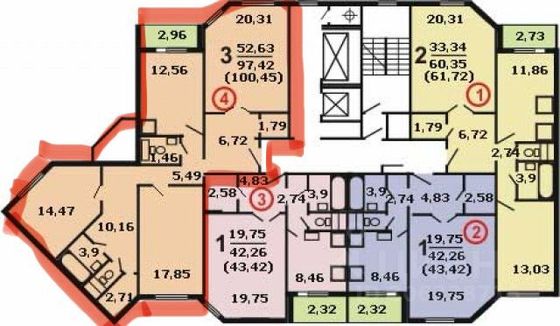 Продажа 3-комнатной квартиры 97,6 м², 8/16 этаж