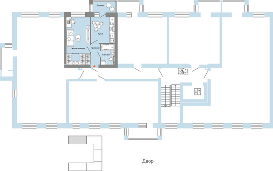 Продажа 1-комнатной квартиры 37 м², 3/7 этаж