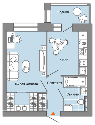 37 м², 1-комн. квартира, 3/7 этаж