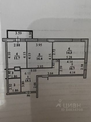 Продажа 3-комнатной квартиры 75 м², 7/21 этаж