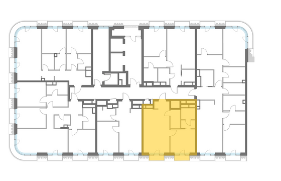 Продажа 2-комнатной квартиры 72,8 м², 9/14 этаж