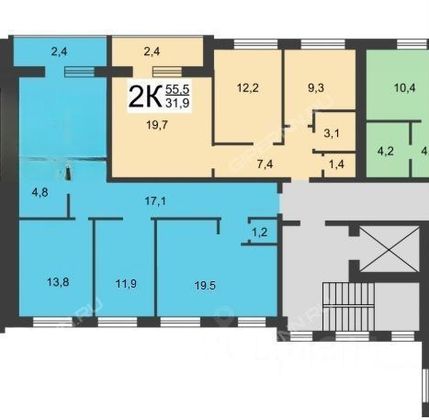 Продажа 3-комнатной квартиры 86 м², 3/10 этаж