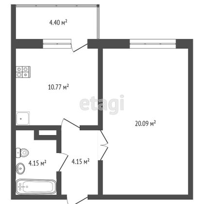 Продажа 1-комнатной квартиры 38,9 м², 9/10 этаж
