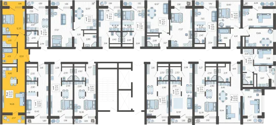 Продажа 2-комнатной квартиры 51 м², 16/19 этаж