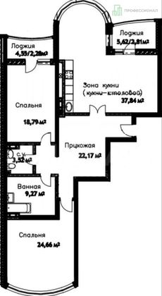 Продажа 3-комнатной квартиры 117 м², 1/16 этаж
