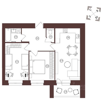 Продажа 2-комнатной квартиры 65,1 м², 12/17 этаж