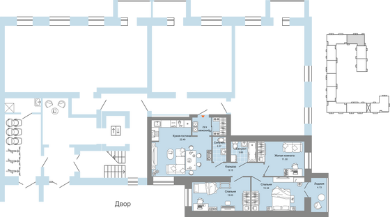 Продажа 4-комнатной квартиры 78 м², 1/7 этаж