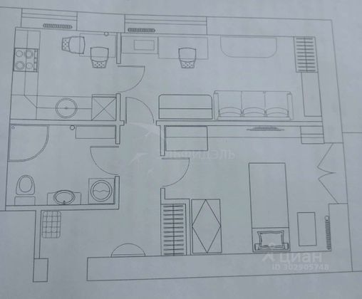 Продажа 2-комнатной квартиры 41,7 м², 3/4 этаж