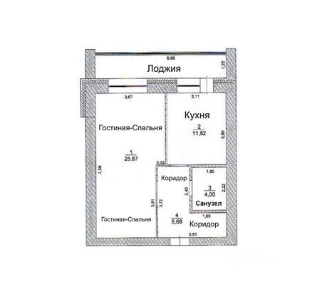 Продажа квартиры со свободной планировкой 50,4 м², 10/13 этаж