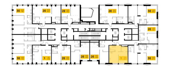 Продажа 1-комнатной квартиры 40,7 м², 20/35 этаж