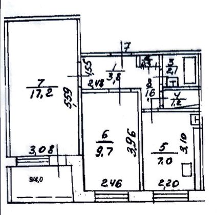 Продажа 2-комнатной квартиры 42 м², 2/9 этаж