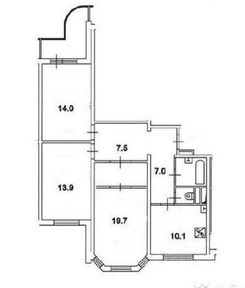 Продажа 3-комнатной квартиры 76,5 м², 9/17 этаж