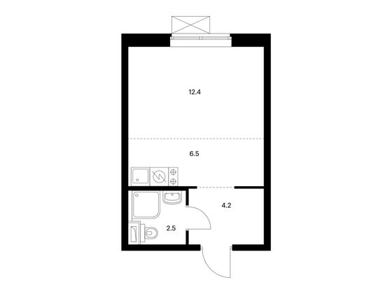 Продажа квартиры-студии 25,6 м², 23/25 этаж