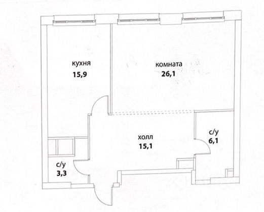 Продажа 3-комнатной квартиры 66,6 м², 6/12 этаж