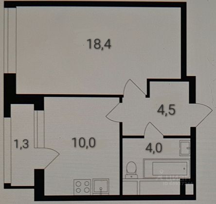 Продажа 1-комнатной квартиры 36,9 м², 11/22 этаж