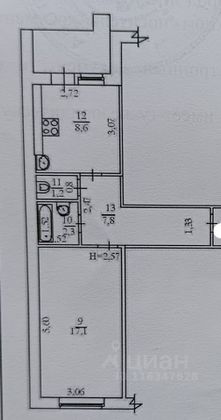 Продажа 1-комнатной квартиры 37 м², 4/9 этаж