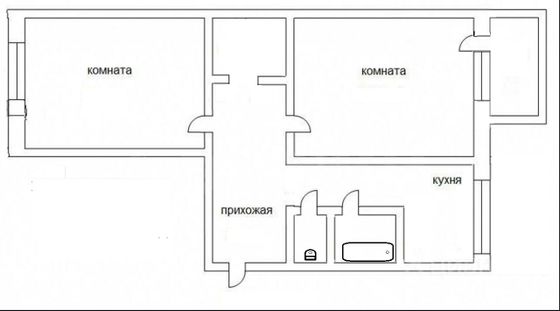 Продажа 2-комнатной квартиры 44 м², 4/5 этаж