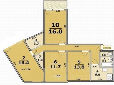 Продажа 4-комнатной квартиры 79 м², 2/12 этаж