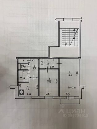 Продажа 2-комнатной квартиры 53,1 м², 4/5 этаж