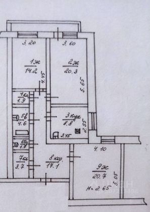 Продажа 3-комнатной квартиры 93 м², 6/9 этаж