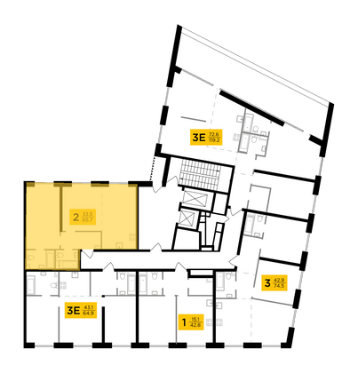 Продажа 2-комнатной квартиры 65,7 м², 14/14 этаж