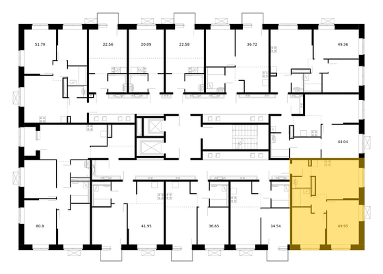 Продажа 2-комнатной квартиры 50 м², 8/10 этаж