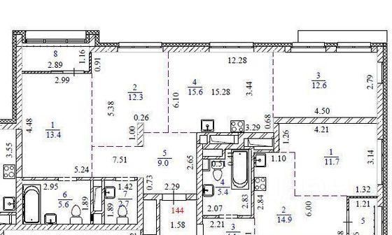 Продажа 3-комнатной квартиры 72 м², 16/33 этаж