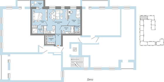 Продажа 3-комнатной квартиры 69 м², 5/7 этаж