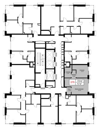 Продажа 1-комнатной квартиры 36,7 м², 11/30 этаж