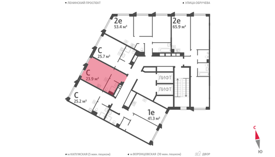 Продажа квартиры-студии 23,9 м², 13/58 этаж