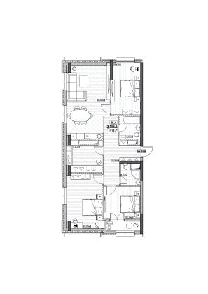 Продажа 3-комнатной квартиры 112,7 м², 23/24 этаж