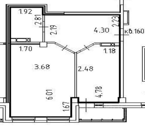 Продажа 1-комнатной квартиры 47,2 м², 5/8 этаж
