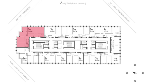 Продажа 4-комнатной квартиры 129,3 м², 30/40 этаж