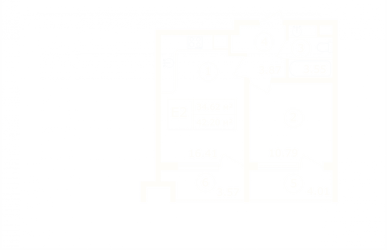 Продажа 1-комнатной квартиры 42,2 м², 3/7 этаж