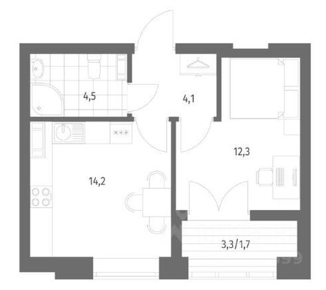 Продажа 1-комнатной квартиры 37 м², 7/7 этаж